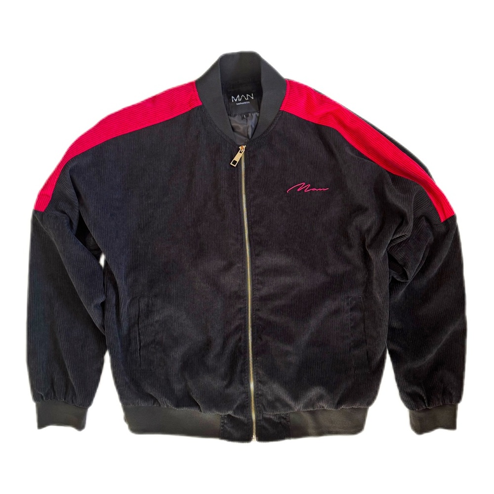 BoohooMAN corduroy bomber. Size L